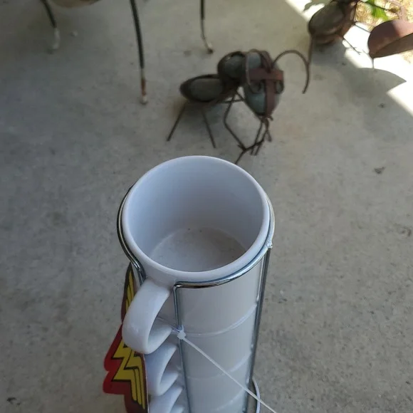 Marvel Wonder Woman Staking Mugs Set Of 4 New W Tag - Picture 8 of 8